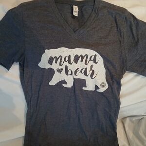 Bella Canvas Gray Short Sleeve Tee Bear Design